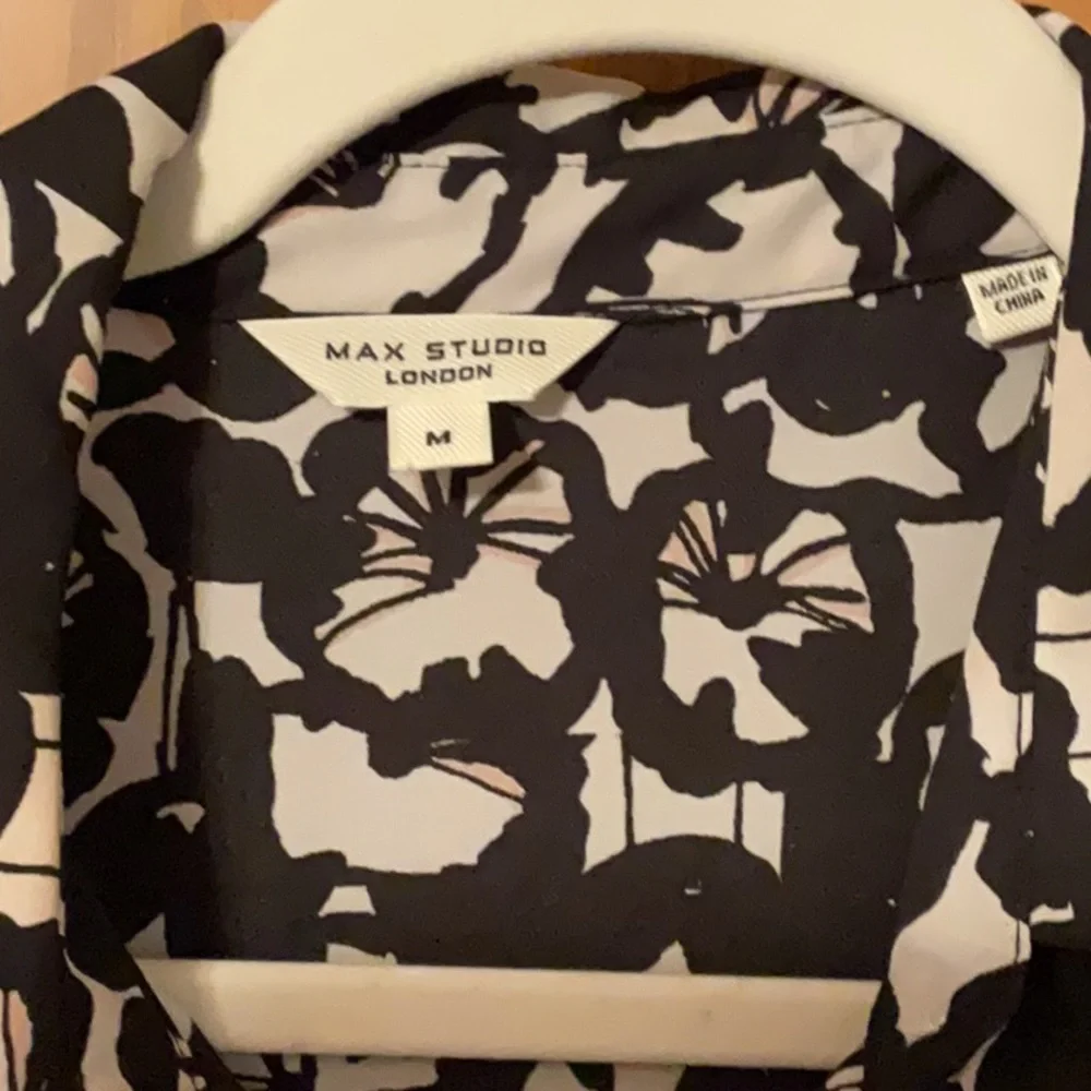 Max Studio Crepe Tiered Maxi Dress M - Picture 2 of 6